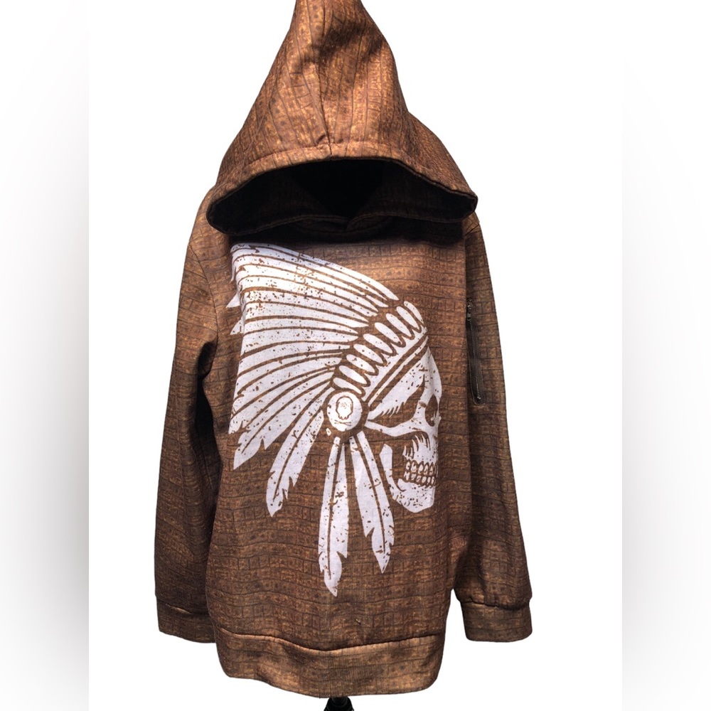 Brown native hoodie